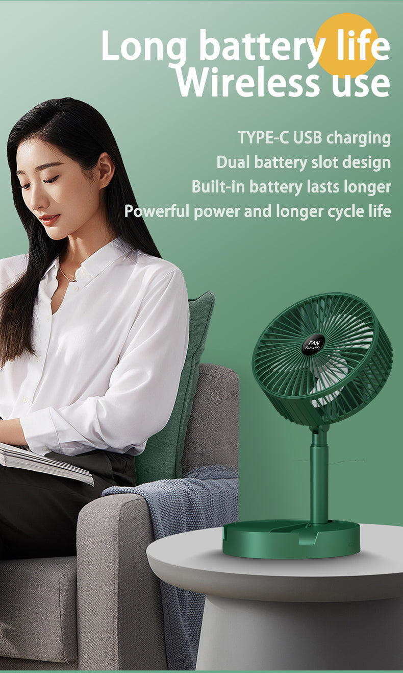 Summer Breeze Foldable USB Rechargeable Fan