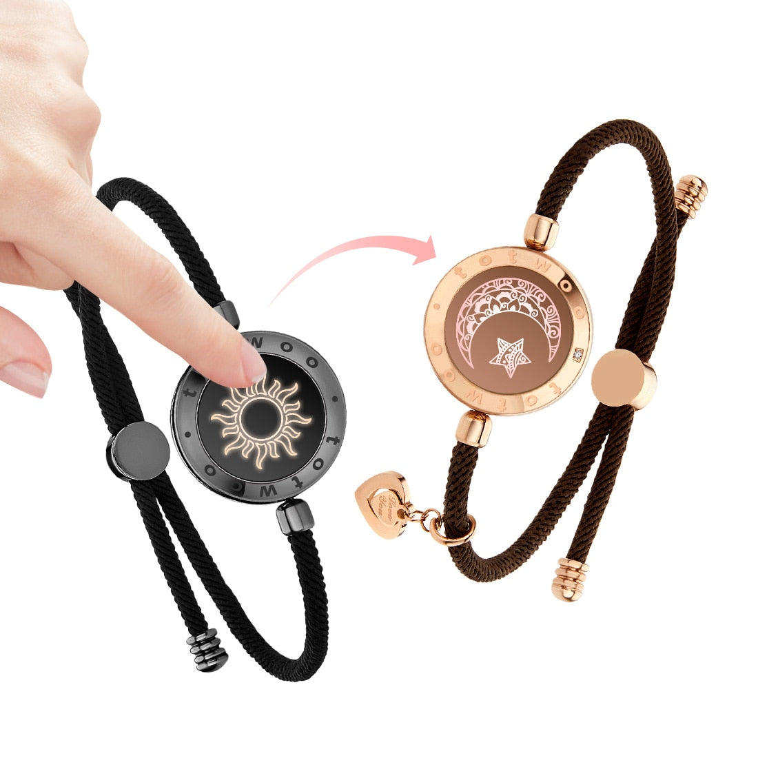Feel N Love™- Couples' Touch Light up & Vibrate Bracelets
