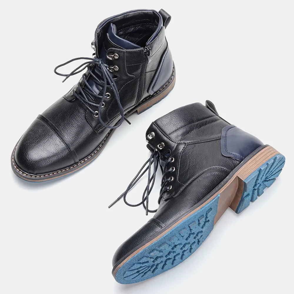 New Men Fashion Leather Ankle Boots