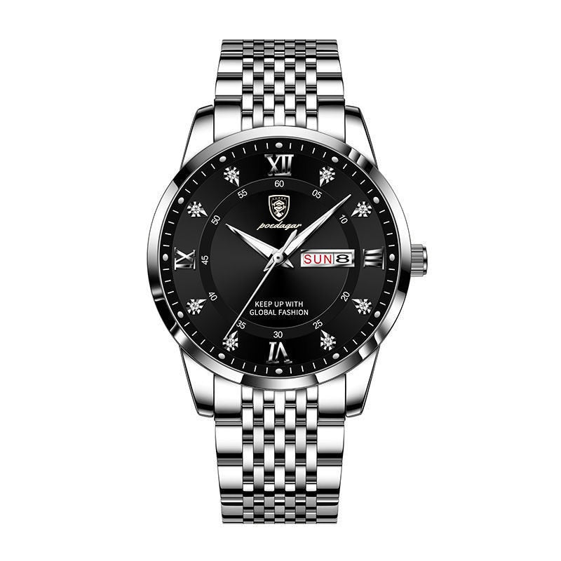 Casual Sport Chronograph Stainless Steel Watch