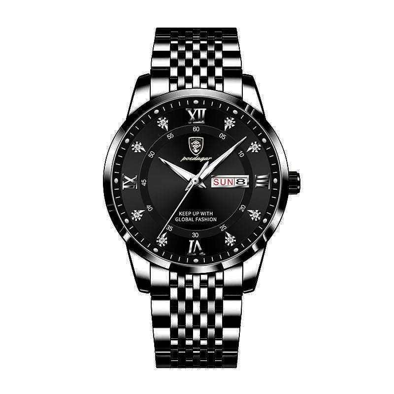 Casual Sport Chronograph Stainless Steel Watch