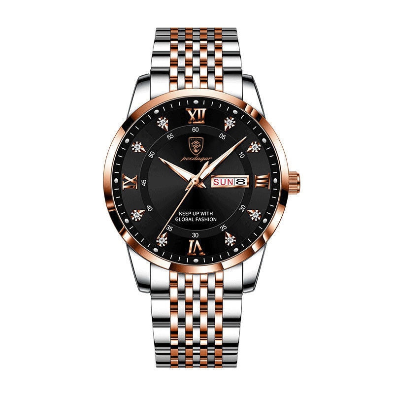 Casual Sport Chronograph Stainless Steel Watch