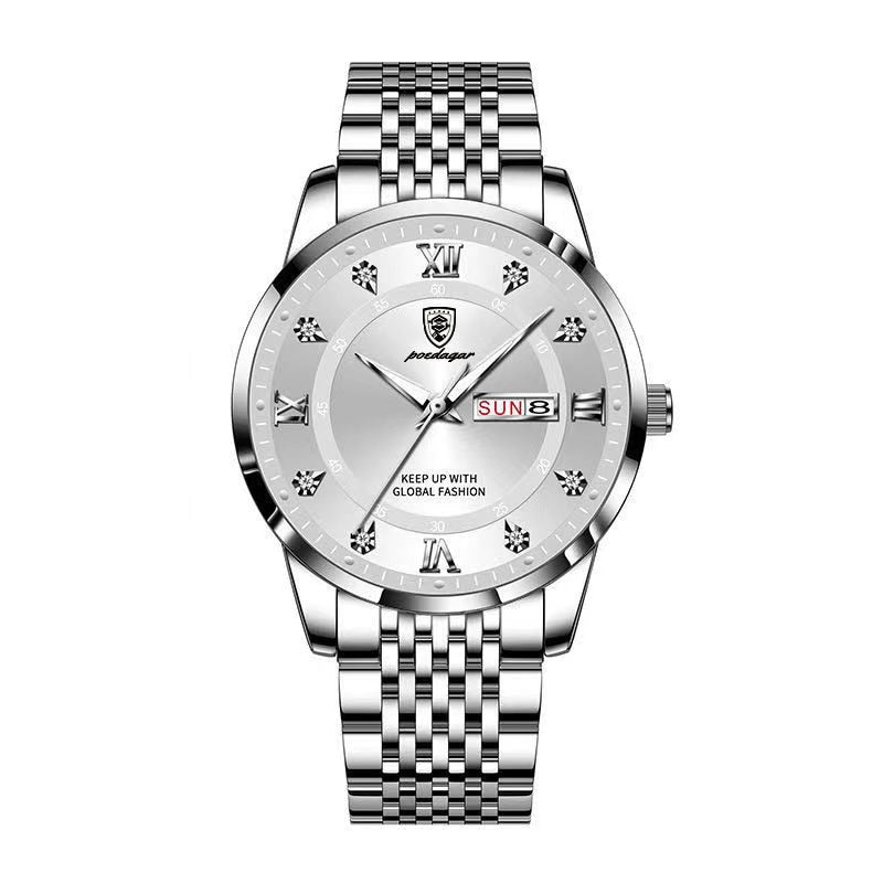 Casual Sport Chronograph Stainless Steel Watch