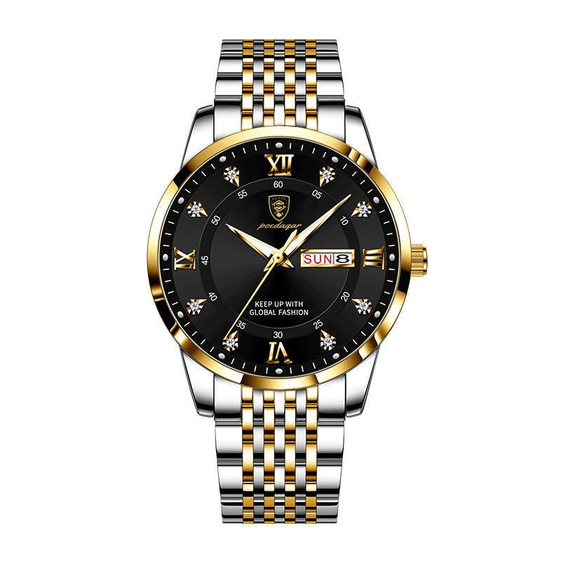 Casual Sport Chronograph Stainless Steel Watch