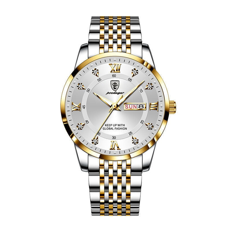 Casual Sport Chronograph Stainless Steel Watch