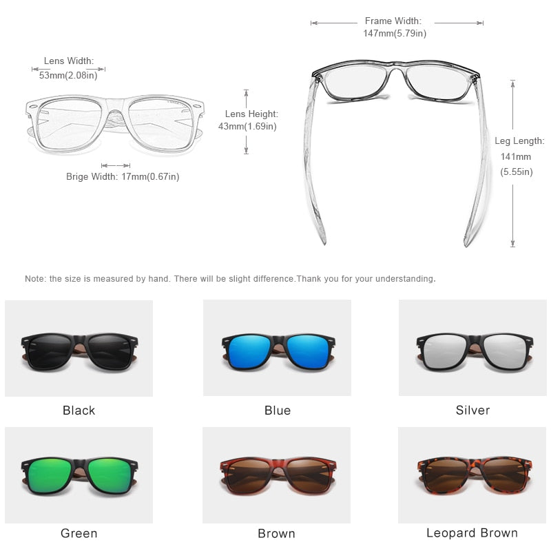 Handmade Natural Wooden Sunglasses