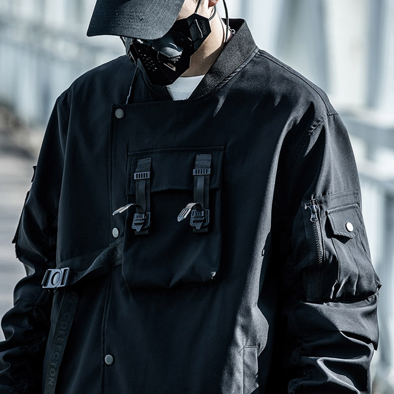 Men Cargo Baseball Jackets Coat