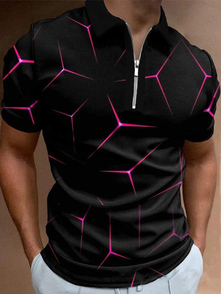 Plaid Casual Polo Shirt