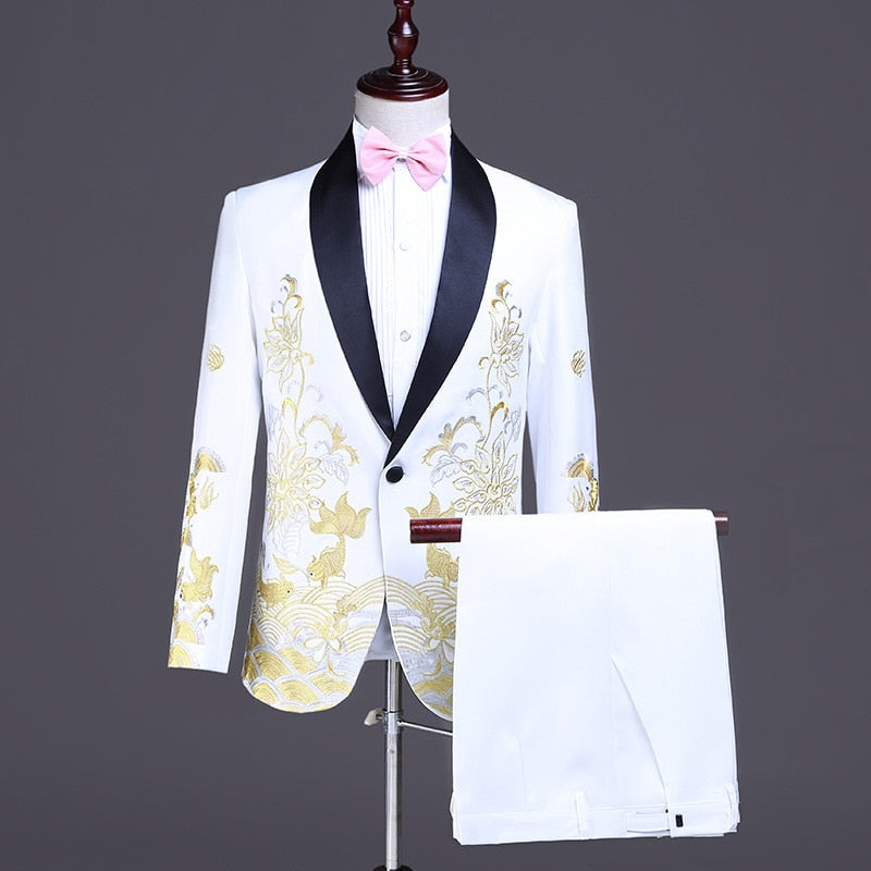 Casual Embroidery Suit