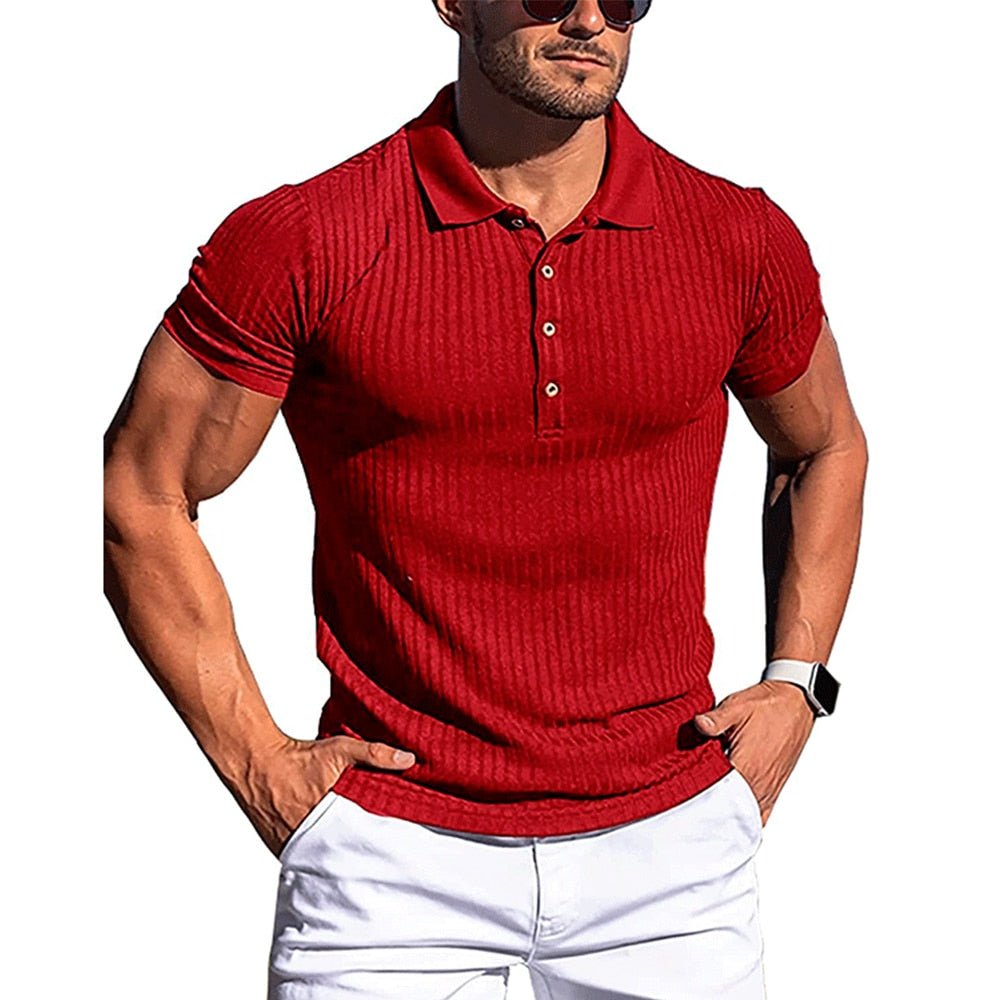 Fitness Elasticity Polo Shirts