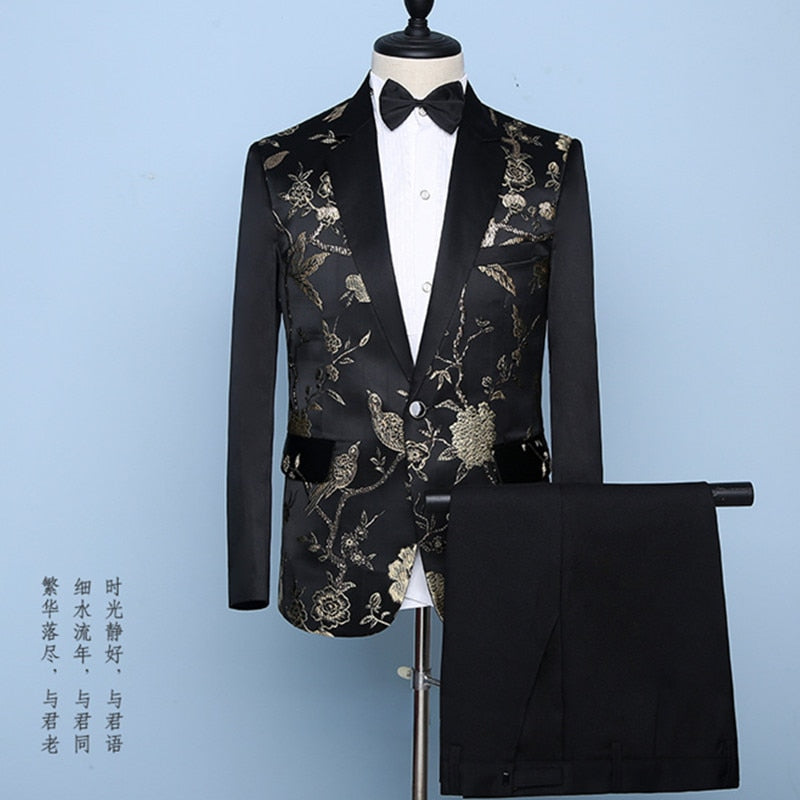 Casual Embroidery Suit