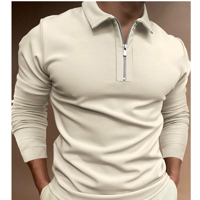Collarless Long Sleeve Shirt