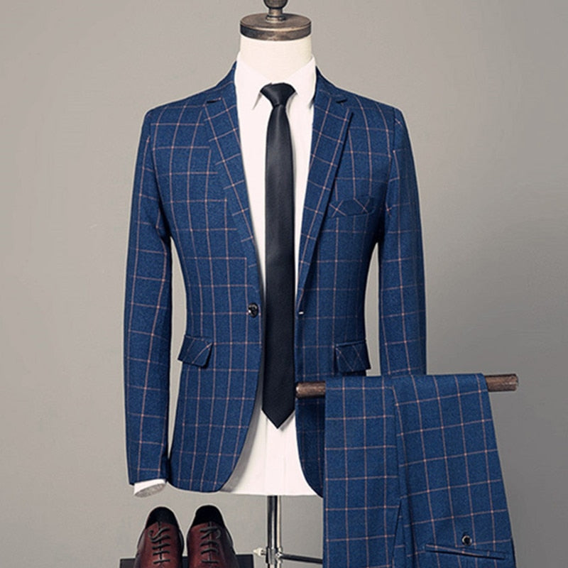 3 Pcs Set Blazers Pants Vest