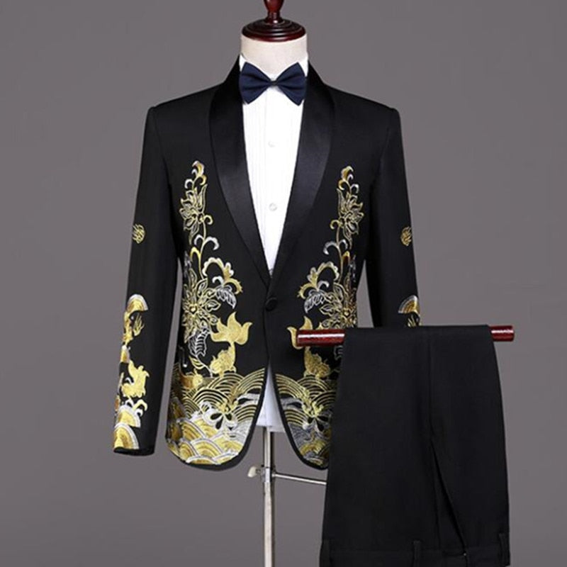 Casual Embroidery Suit