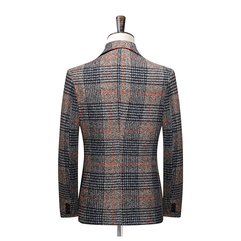 Men's Plaid Suit Jacket