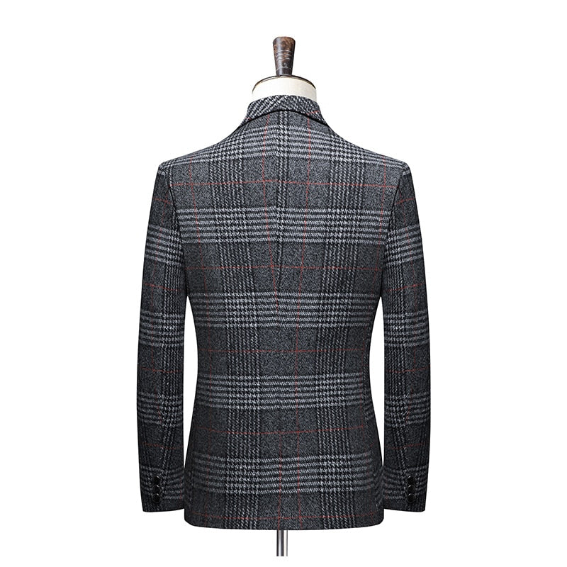 Men's Plaid Suit Jacket