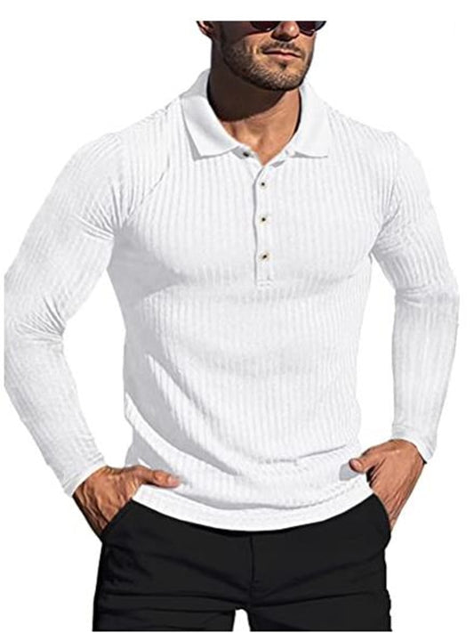 Casual Long Sleeve Polo Shirt