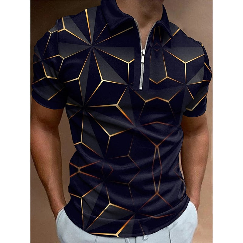Plaid Casual Polo Shirt