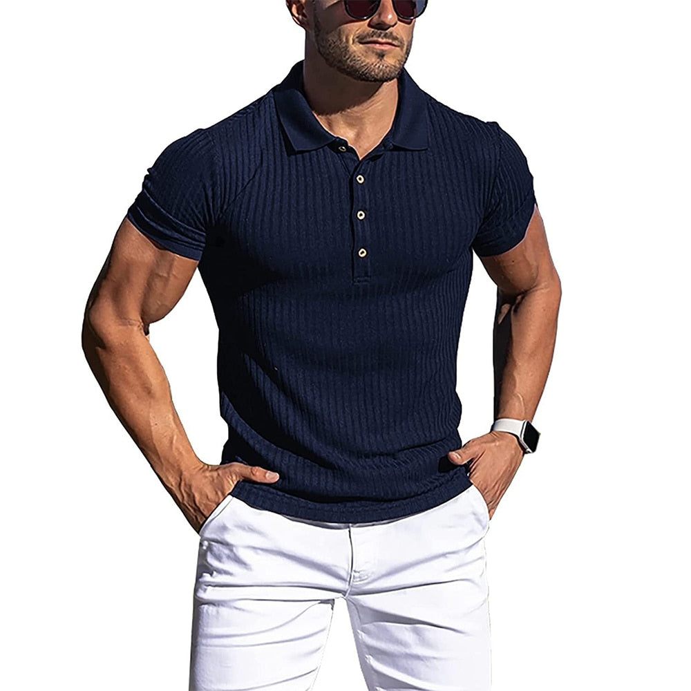 Fitness Elasticity Polo Shirts