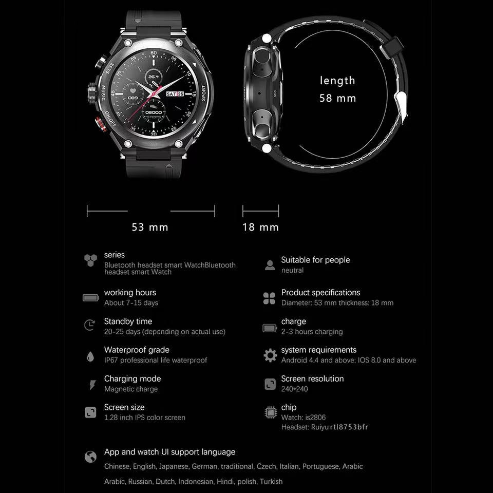 Wrist Buddy™ - Smartwatch with Earpods
