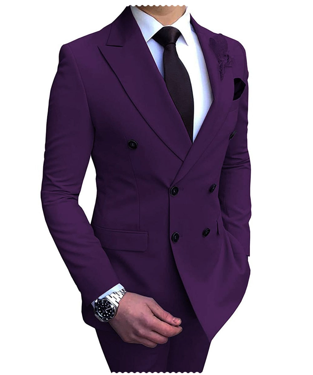 Slim Fit Casual Suit Set