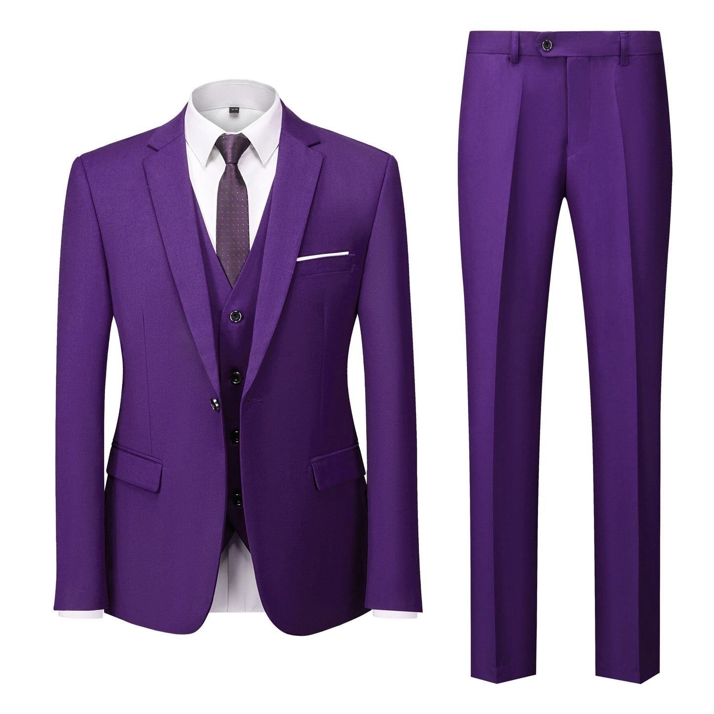 Solid Color Formal Suit Set