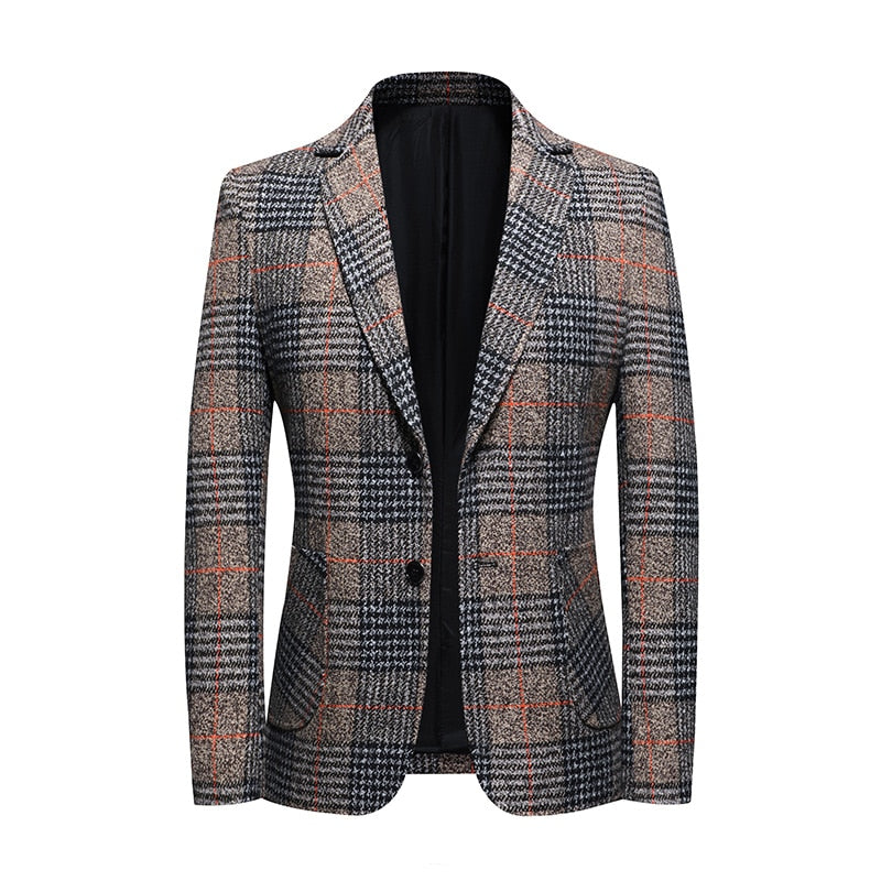 Men's Plaid Suit Jacket