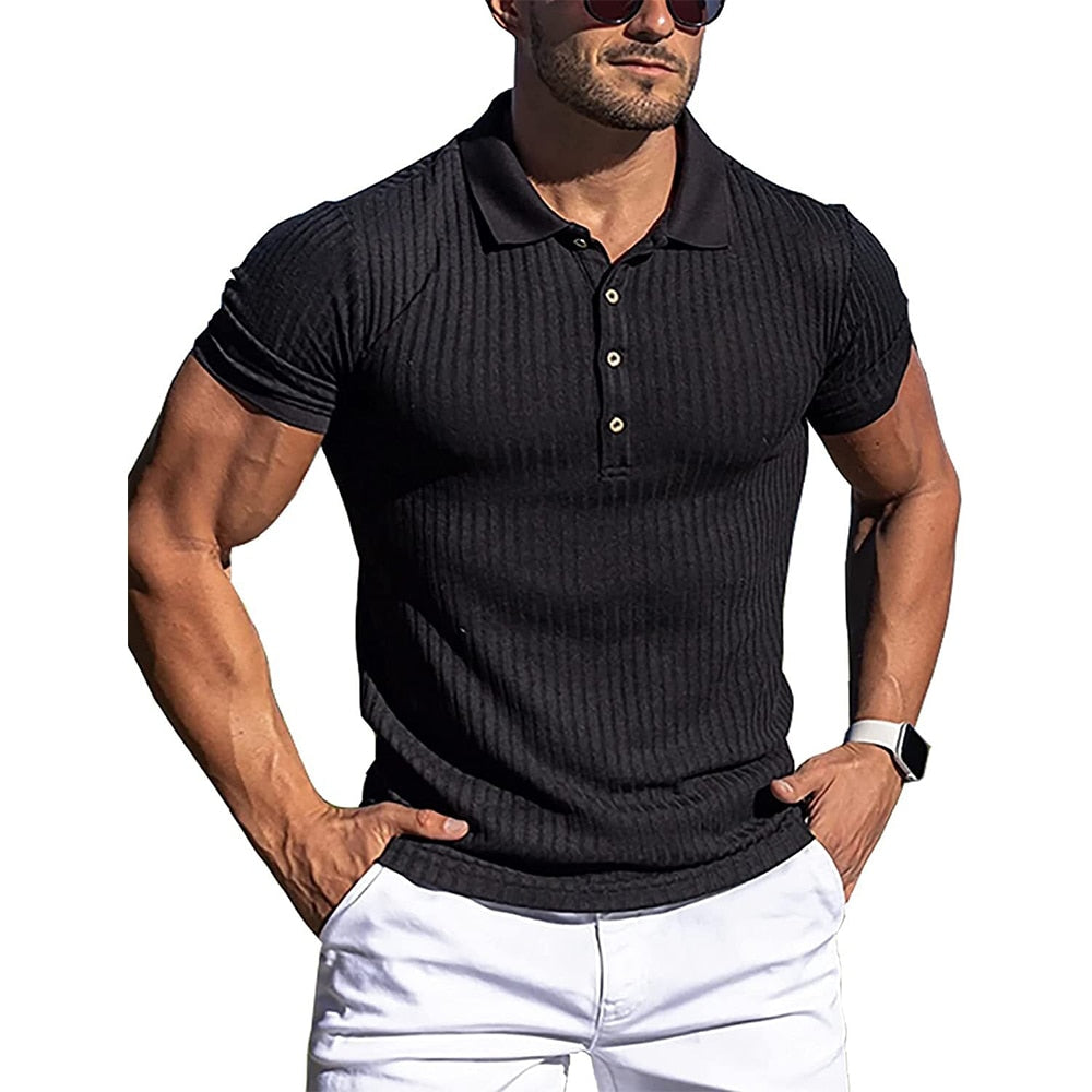 Fitness Elasticity Polo Shirts