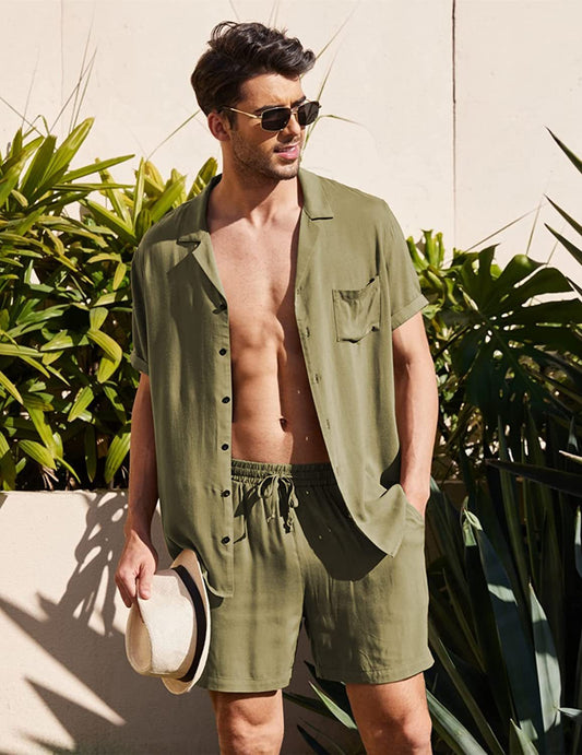 HyperFlow™-  Men's Summer Cotton Linen Beach Set