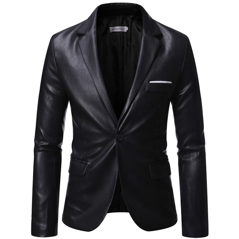Leather Suit Jacket
