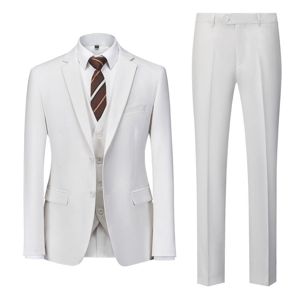 Solid Color Formal Suit Set