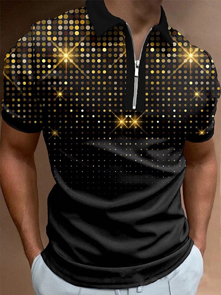 Plaid Casual Polo Shirt