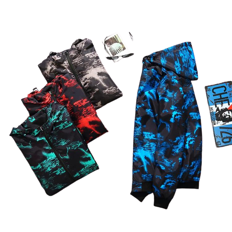 Mens Colored Camouflage Pilot Bomber Jacket