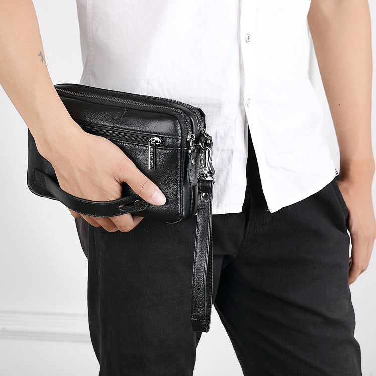 Men's Genuine Leather Clutch Bag