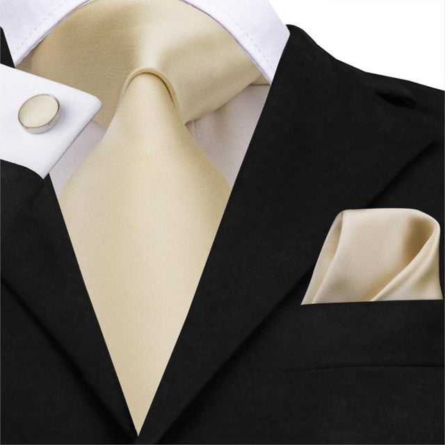 Logan Silk Solid Business Hanky, Cufflinks Set