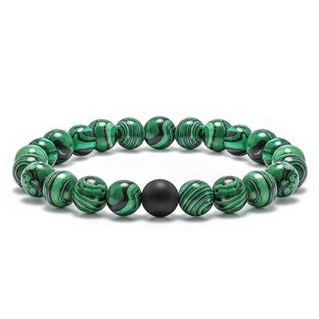 Ryker Natural Malachite Stone Bracelet