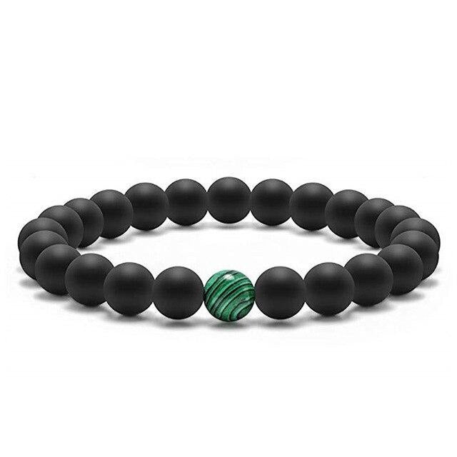 Ryker Natural Malachite Stone Bracelet