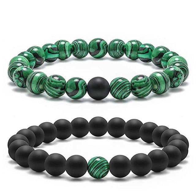 Ryker Natural Malachite Stone Bracelet