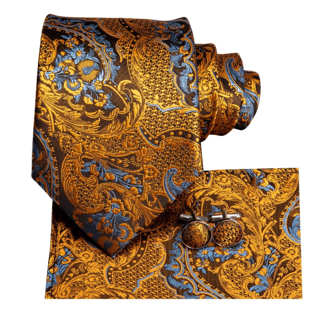 Sam 100% Silk Luxury Floral Suit Accessory Set