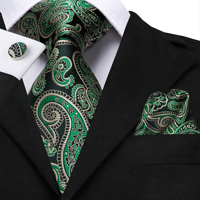 Sam 100% Silk Luxury Floral Suit Accessory Set