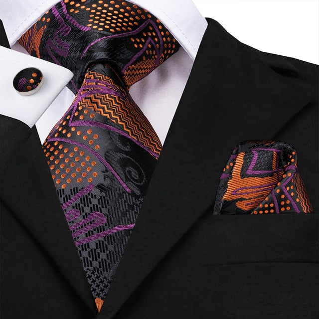 Sam 100% Silk Luxury Floral Suit Accessory Set