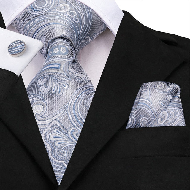 Sam 100% Silk Luxury Floral Suit Accessory Set