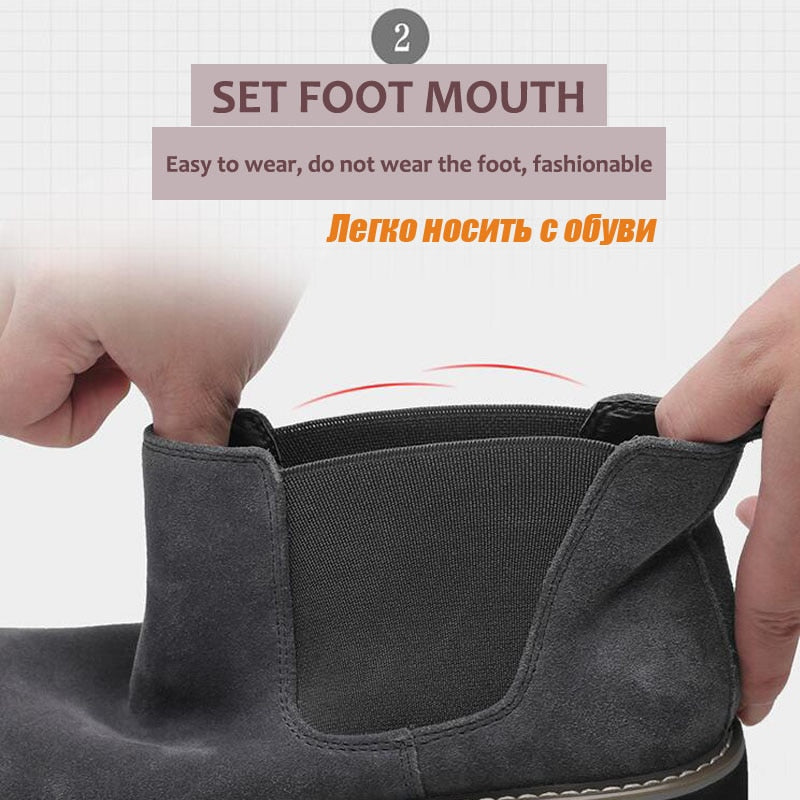Mens Flexible Chelsea Ankle Boots