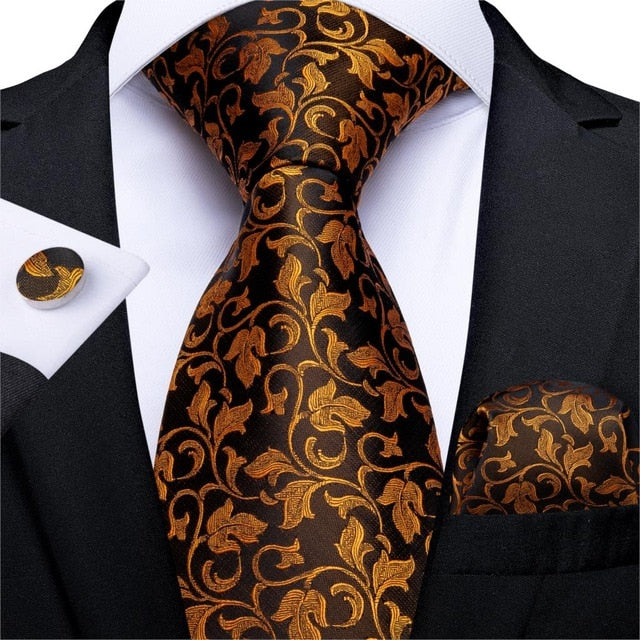 Roberto Business Silk 3 Piece Set Hanky,Cufflinks Set