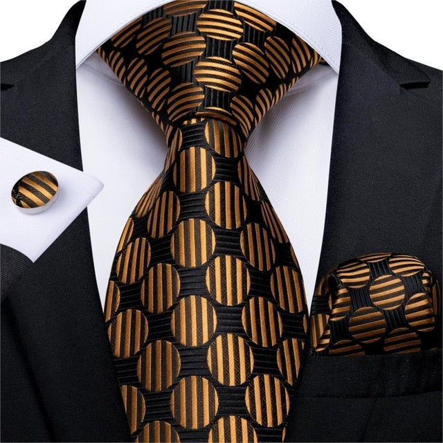 Roberto Business Silk 3 Piece Set Hanky,Cufflinks Set