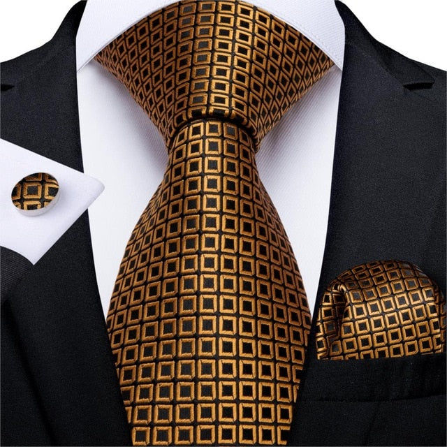 Roberto Business Silk 3 Piece Set Hanky,Cufflinks Set