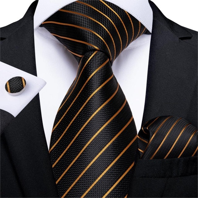 Roberto Business Silk 3 Piece Set Hanky,Cufflinks Set