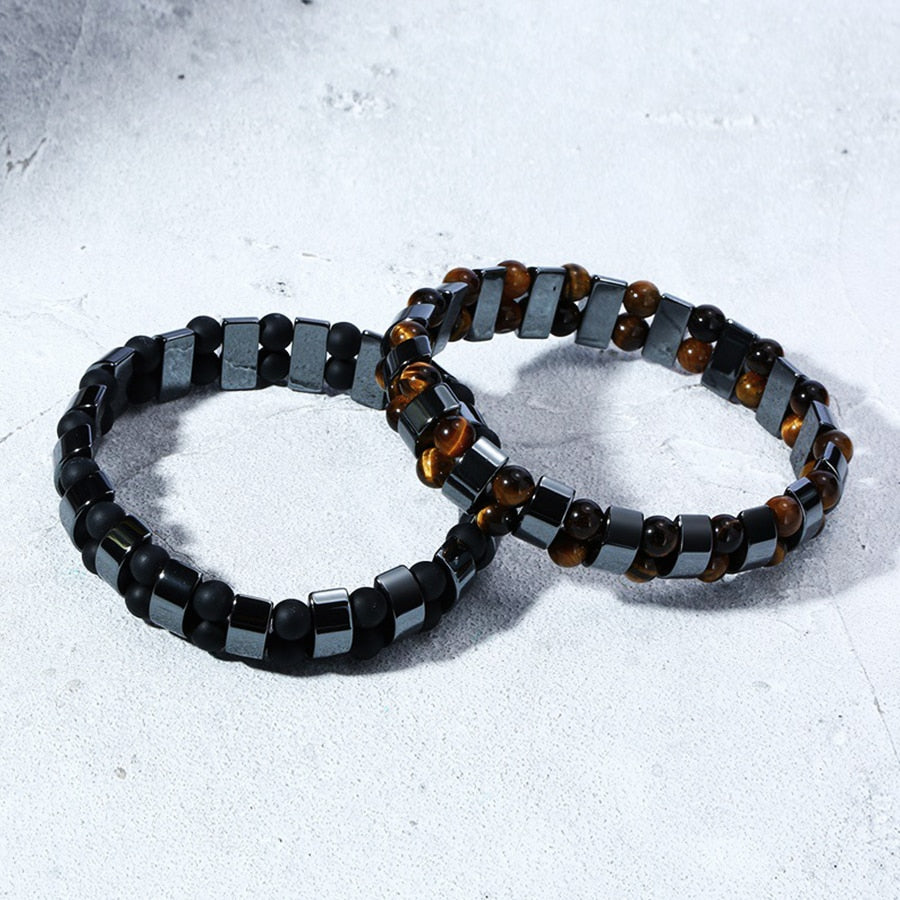 Ossy Double Hematite Tiger's Eye Bracelets