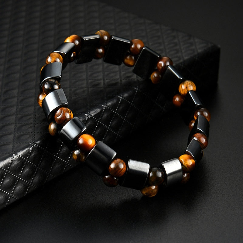 Ossy Double Hematite Tiger's Eye Bracelets
