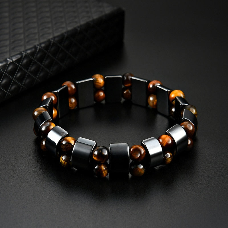 Ossy Double Hematite Tiger's Eye Bracelets